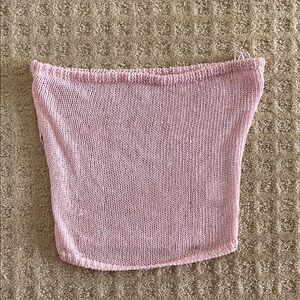Pink Knit Tube Top